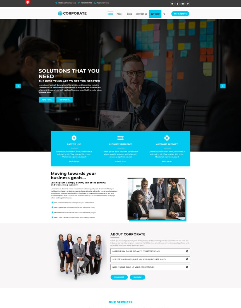 Corporate WordPress Theme