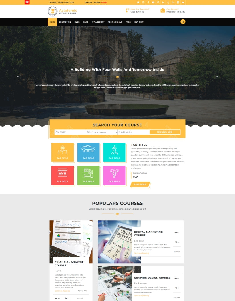 Free Academic WordPress Theme