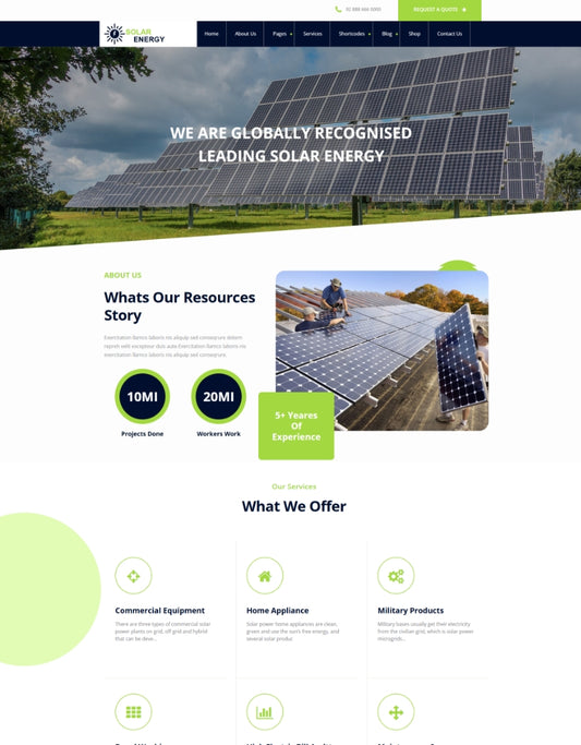 Solar Power Premium Theme