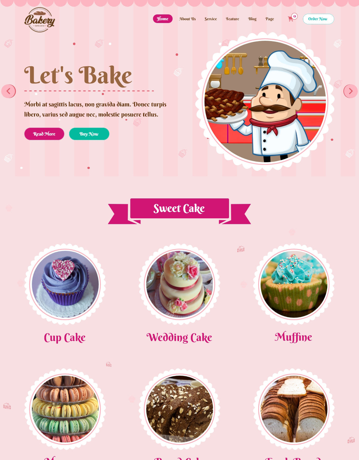 Cake Bakery Premium WordPress Theme