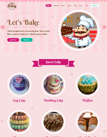 Cake Bakery Premium WordPress Theme