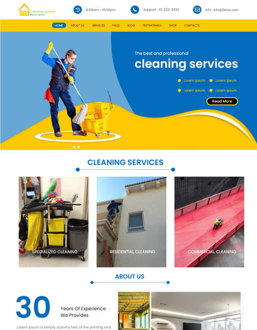 Cleaning Business Premium WordPress Theme