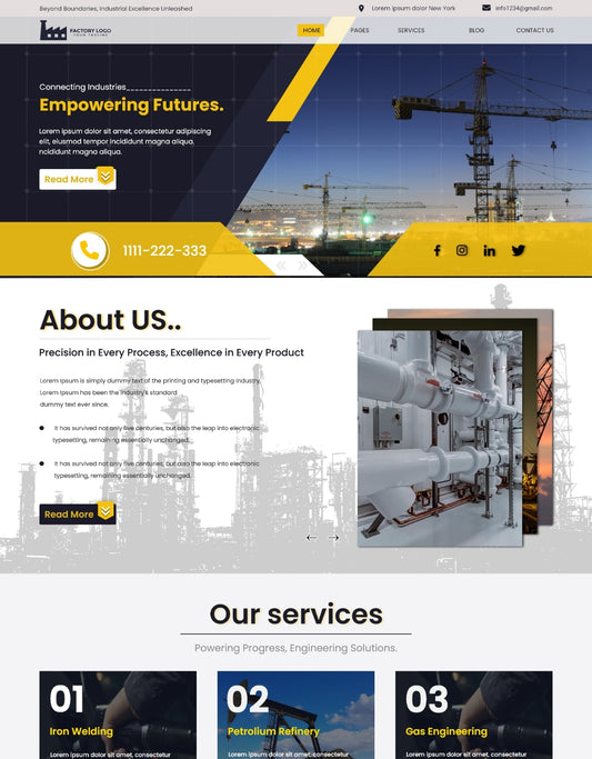 Free Real Industry WordPress Theme