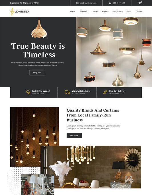 Lighting Store Free WP Theme