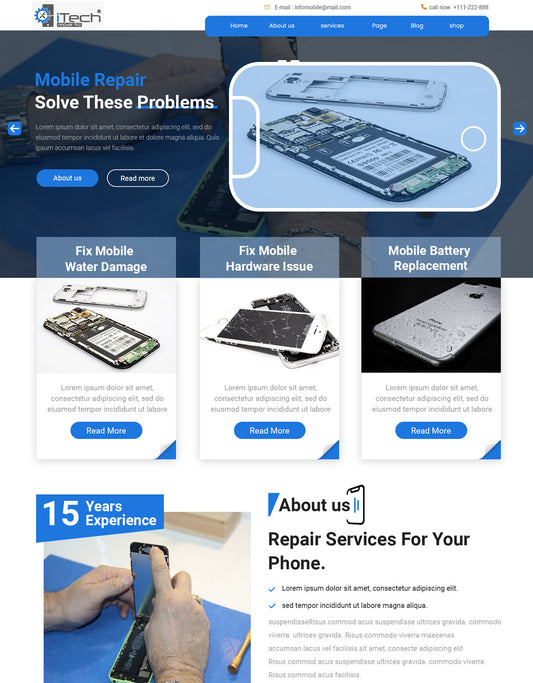 Mobile Repair Shop Free WordPress Theme