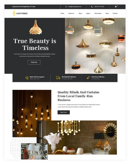 Lighting Store Premium WordPress Theme