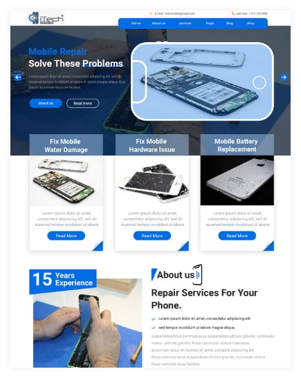 Mobile Repair Shop WordPress Theme