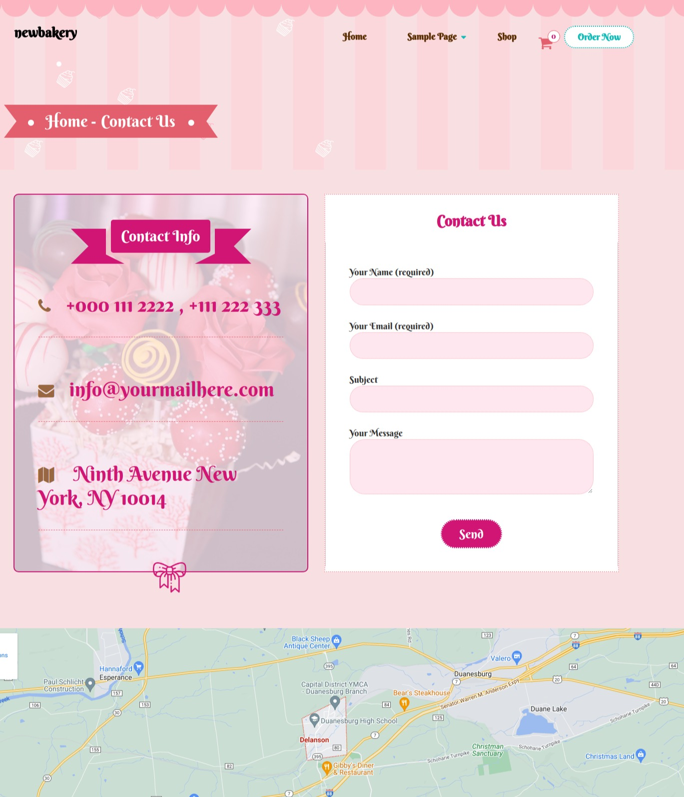 select Contact Page template