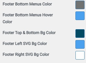 set Footer section