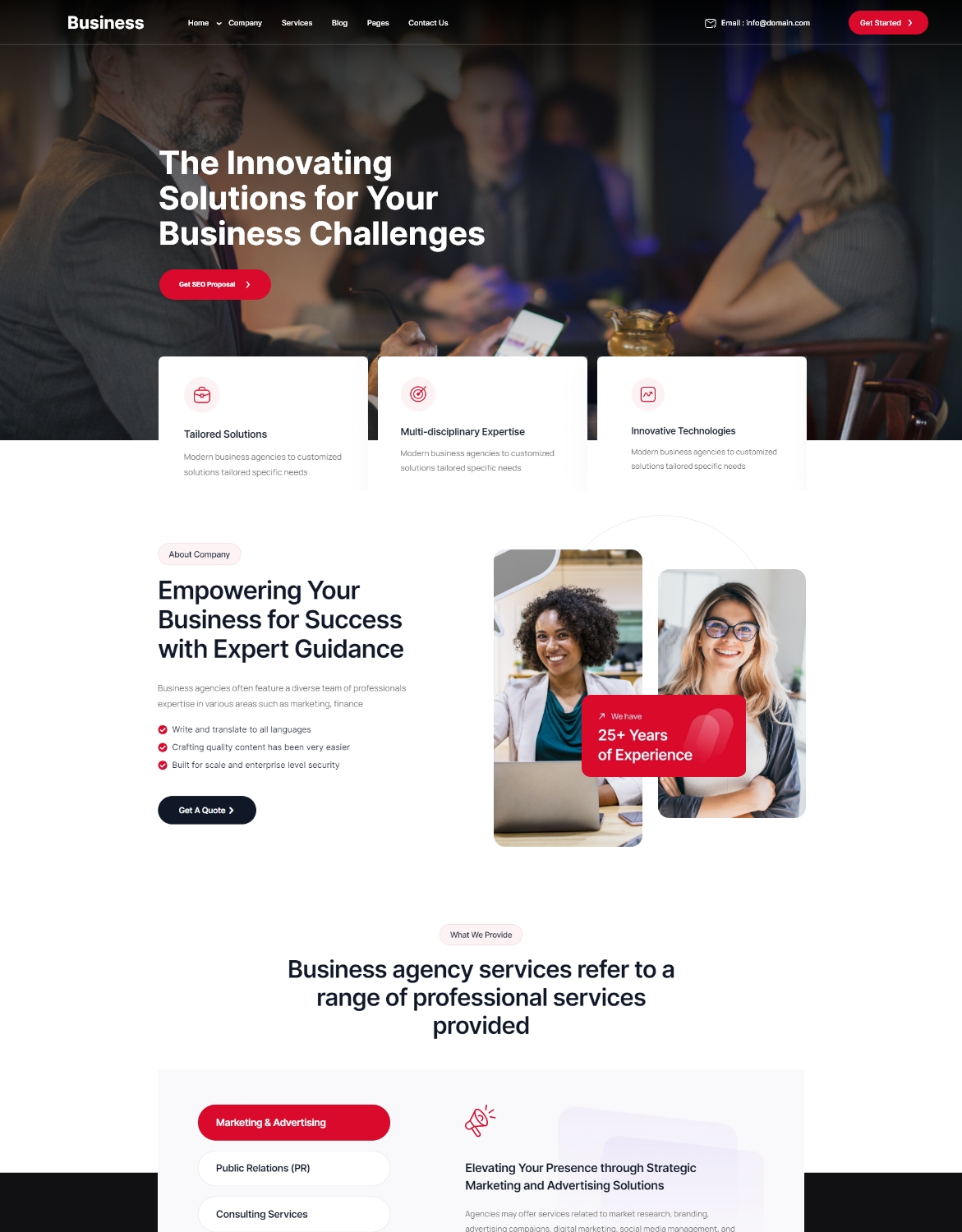 PARA Business Wordpress Theme